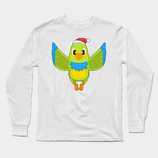 Parrot Christmas Santa hat Long Sleeve T-Shirt